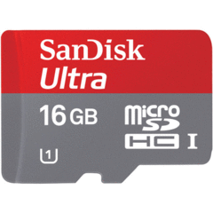 SanDisk 16GB microSDHC Ultra Class 10 UHS-I