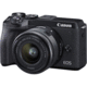 EOS M6 Mark II with 15-45mm Lens and EVF-DC2 Viewfinder (Black)
