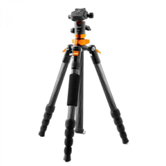 K&F Concept Orange Carbon Fiber Camera Tripod with Ball Head