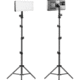 On-Camera RGB LED Video 2-Light Kit with Bluetooth App Control & Power Supplies